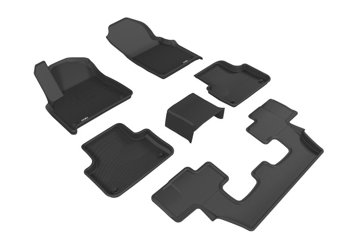 2020-2022 Audi SQ7 Floor Mats Liners Front and Rear Row Kagu Black
