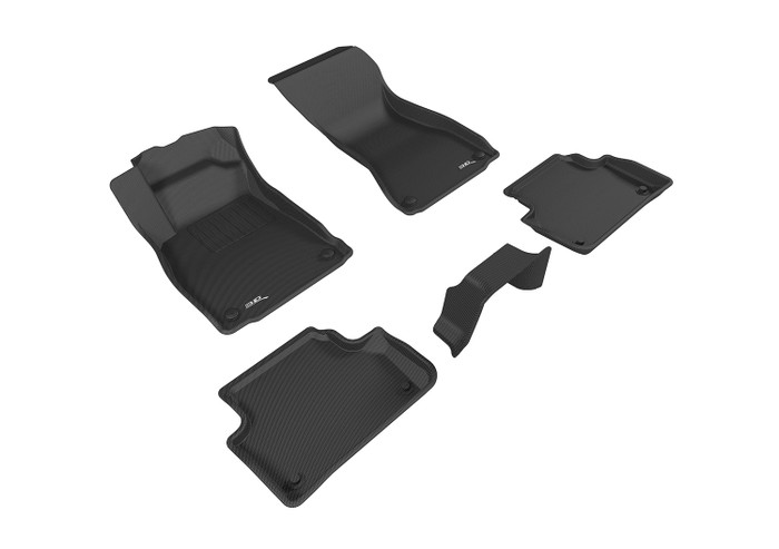 2018-2022 Audi A5 Sportback Floor Mats Liners Front and Rear Row Kagu Black