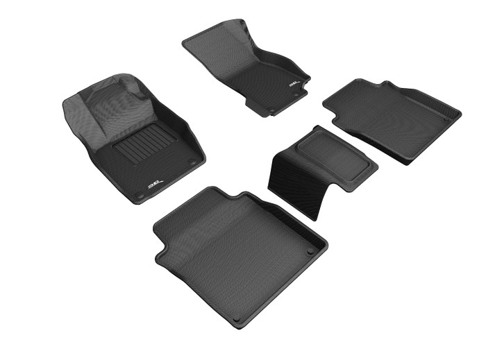 2019-2021 Audi A8L Floor Mats Liners Front and Rear Row Kagu Black