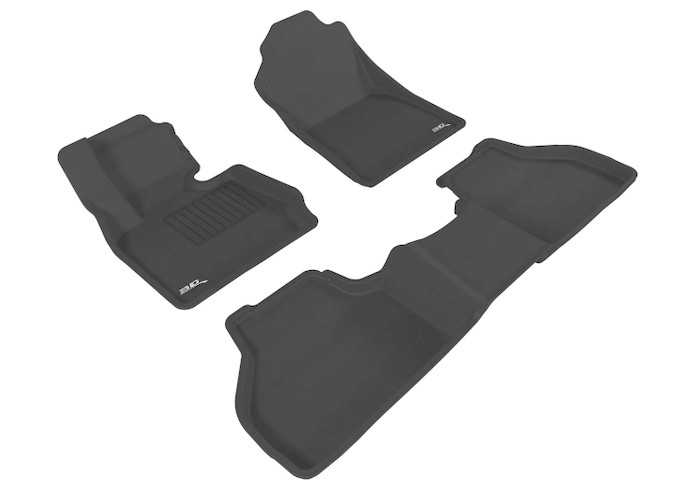 2011-2017 BMW X3 F25 Floor Mats Liners Front and Rear Row Kagu Black