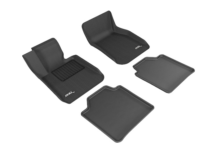 2013-2019 BMW 3 Series Gran Turismo Floor Mats Liners Front and Rear Row Kagu Black sDrive