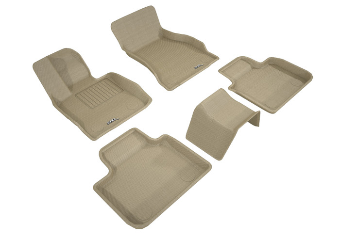 2018-2019 BMW 6 Series Gran Turismo Floor Mats Liners Front and Rear Row Kagu Tan