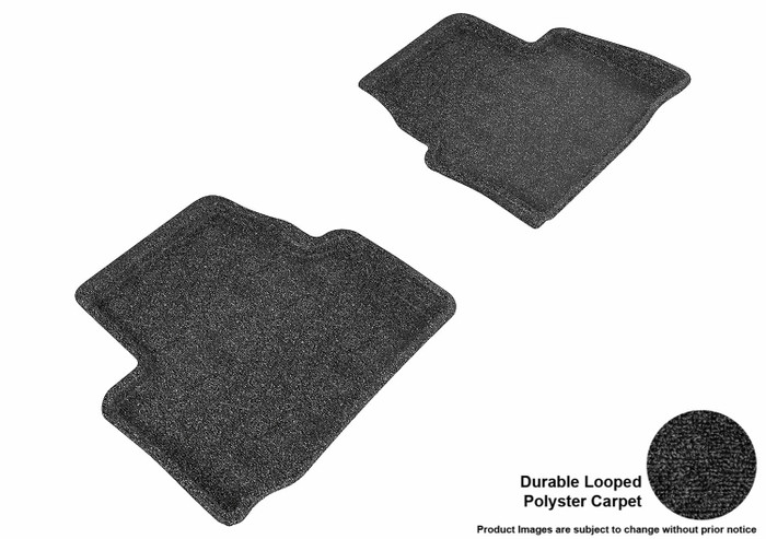 2013-2019 Cadillac ATS-V Floor Mats Liners Rear Row Classic Black