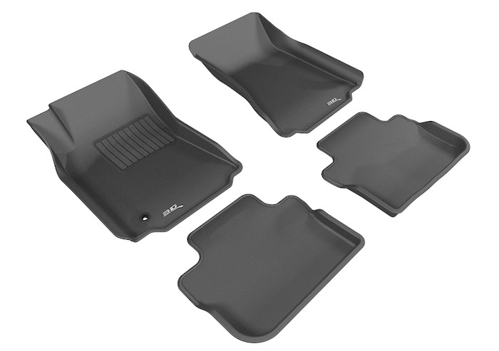 2009-2013 Cadillac CTS Sedan/Wagon Floor Mats Liners Front and Rear Row Kagu Black