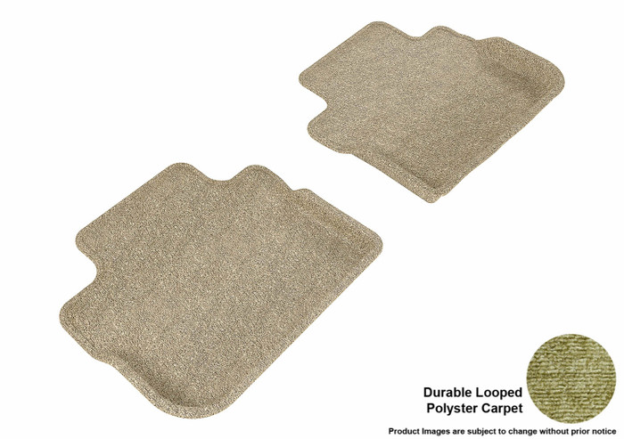 2009-2013 Cadillac CTS Sedan/Wagon Floor Mats Liners Rear Row Classic Tan