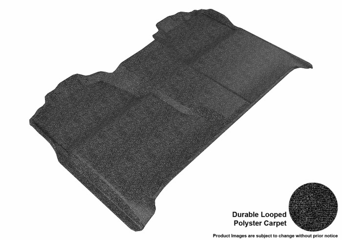 2007-2013 Chevrolet Silverado 1500 Crew Cab Floor Mats Liners Rear Row Classic Black