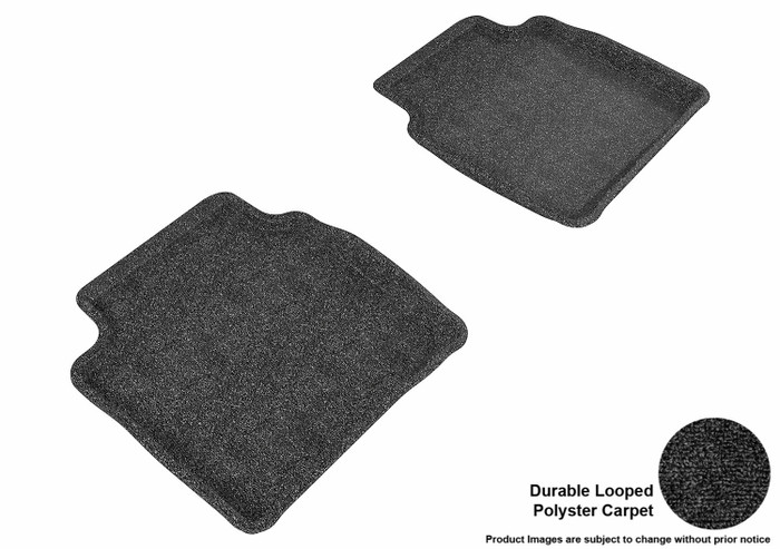 2008-2012 Chevrolet Malibu Floor Mats Liners Rear Row Classic Black
