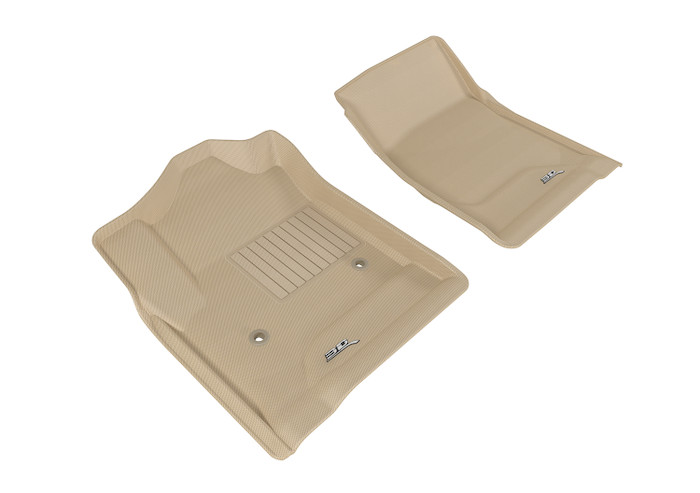 2014-2018 GMC Sierra 1500 Regular Cab Floor Mats Liners Front Row Kagu Tan