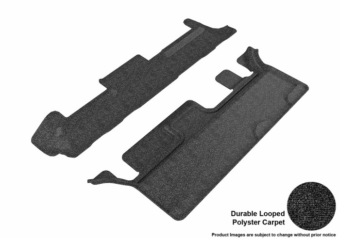 2015-2020 Chevrolet Tahoe Floor Mats Liners 3rd Rear Row Classic Black w/ Bench 2nd row