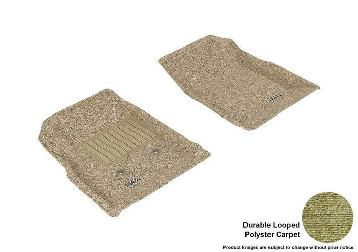 2015-2022 Chevrolet Colorado Crew Cab Floor Mats Liners Front Row Classic Tan