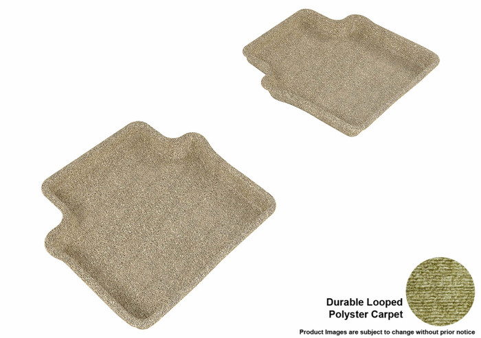 2007-2010 Chrysler Sebring Sedan Floor Mats Liners Rear Row Classic Tan