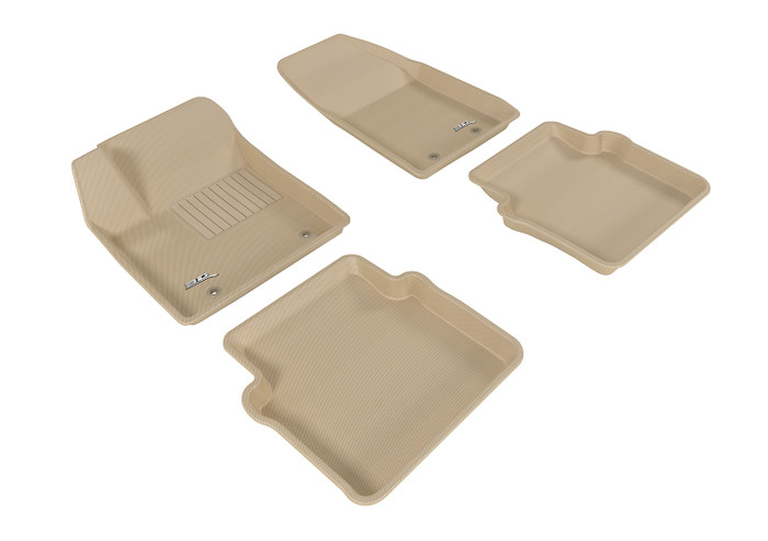 2012-2014 Chrysler 200 Sedan Floor Mats Liners Front and Rear Row Kagu Tan