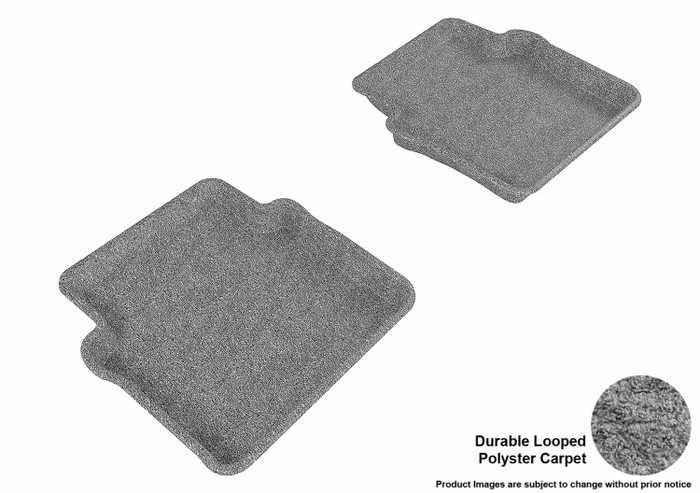 2012-2014 Chrysler 200 Sedan Floor Mats Liners Rear Row Classic Gray