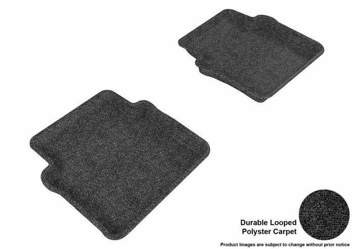 2012-2014 Dodge Avenger Floor Mats Liners Rear Row Classic Black
