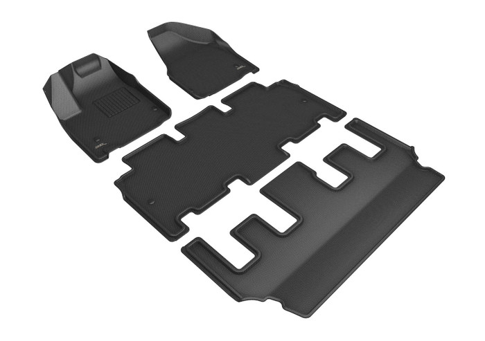 2018-2021 Chrysler Pacifica Hybrid Floor Mats Liners Front and Rear Row Kagu Black