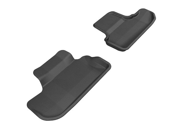 2008-2010 Dodge Challenger Floor Mats Liners Rear Row Kagu Black