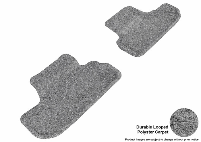 2008-2010 Dodge Challenger Floor Mats Liners Rear Row Classic Gray