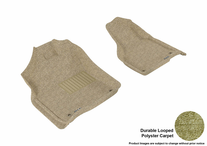 2019-2021 Dodge Ram 1500 Regular Cab Classic Floor Mats Liners Front Row Classic Tan