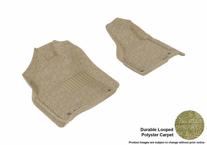 2012-2018 Dodge Ram 3500 Crew Cab Floor Mats Liners Front Row Classic Tan
