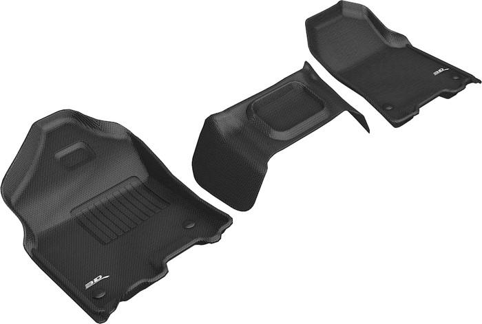 2019-2022 Dodge Ram 1500 Crew Cab Floor Mats Liners Front Row Kagu Black