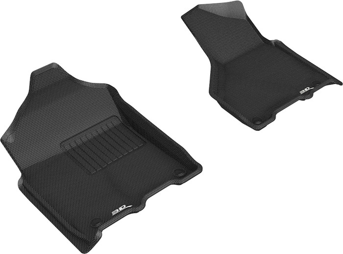 2019-2022 Dodge Ram 2500 Crew Cab Floor Mats Liners Front Row Kagu Black
