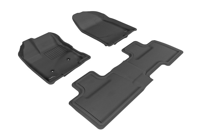 2007-2014 Ford Edge Floor Mats Liners Front and Rear Row Kagu Black