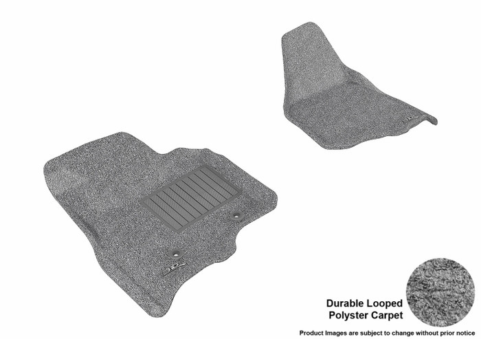 2011-2012 Ford F-350 Super Cab/ Supercrew Floor Mats Liners Front Row Classic Gray