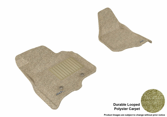 2011-2012 Ford F-350 Super Cab/ Supercrew Floor Mats Liners Front Row Classic Tan
