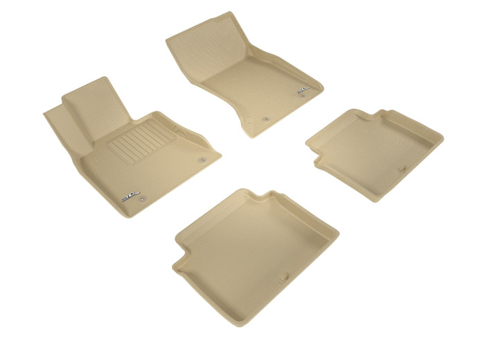 2017-2020 Genesis G80 RWD Floor Mats Liners Front and Rear Row Kagu Tan