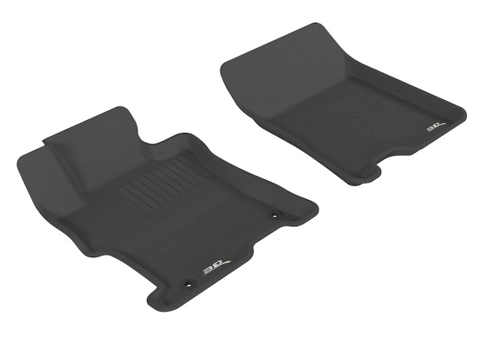 2008-2012 Honda Accord Sedan Floor Mats Liners Front Row Kagu Black