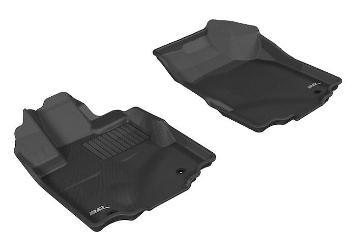 2006-2014 Honda Ridgeline Floor Mats Liners Front Row Kagu Black