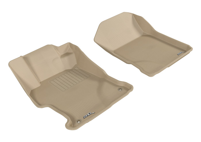 2012-2013 Honda Civic Sedan Floor Mats Liners Front Row Kagu Tan