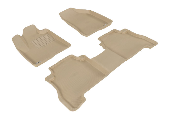 2007-2009 Hyundai Santa Fe Floor Mats Liners Front and Rear Row Kagu Tan