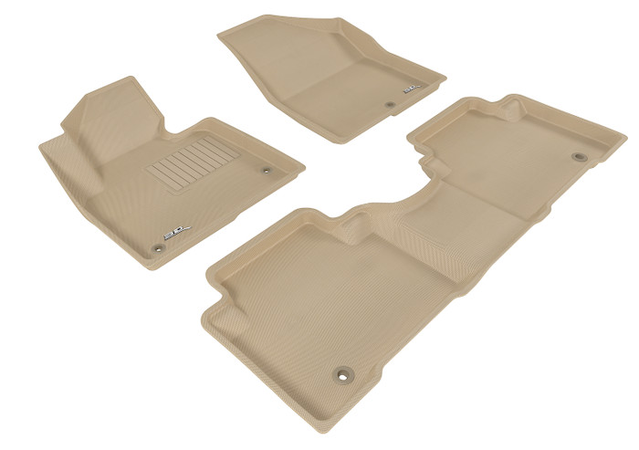 2013-2018 Hyundai Santa Fe Sport Floor Mats Liners Front and Rear Row Kagu Tan