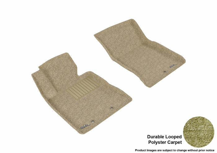 2012-2016 Hyundai Genesis Coupe Floor Mats Liners Front Row Classic Tan