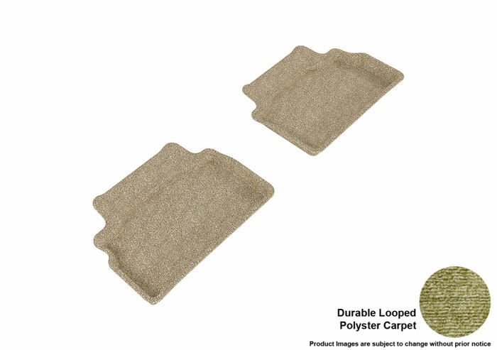 2012-2016 Hyundai Genesis Coupe Floor Mats Liners Rear Row Classic Tan