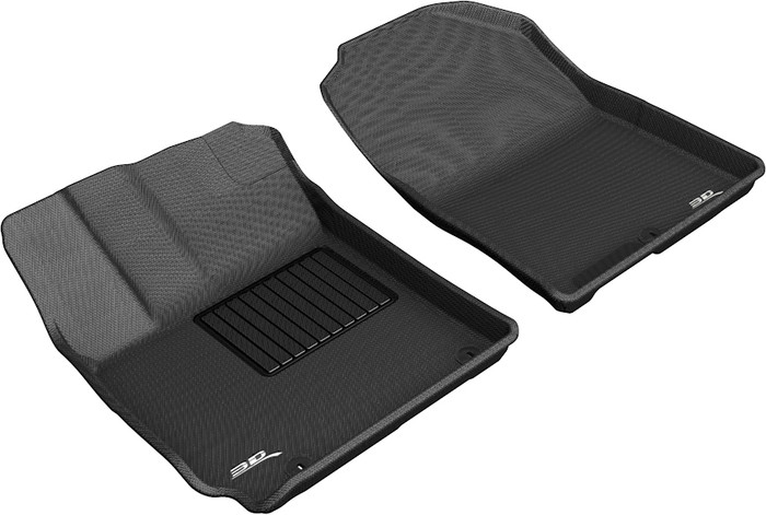 2018-2022 Hyundai Kona Floor Mats Liners Front Row Kagu Black