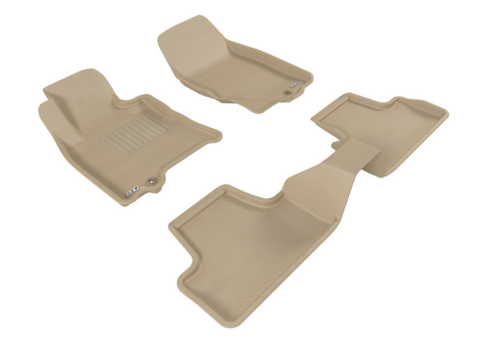 2014-2015 Infiniti QX50 Floor Mats Liners Front and Rear Row Kagu Tan