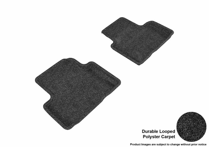 2007-2013 Infiniti G35 Sedan Floor Mats Liners Rear Row Classic Black