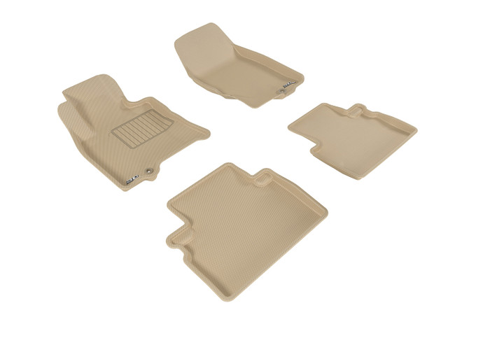 2016-2017 Infiniti QX50 Floor Mats Liners Front and Rear Row Kagu Tan