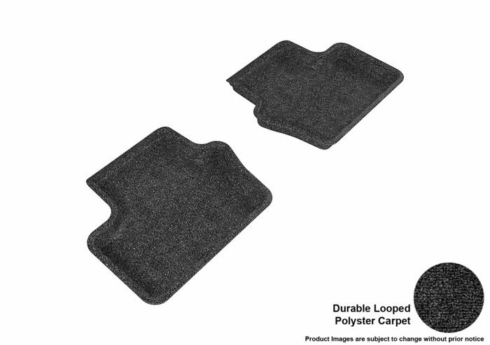 2007-2017 Jeep Compass Floor Mats Liners Rear Row Classic Black