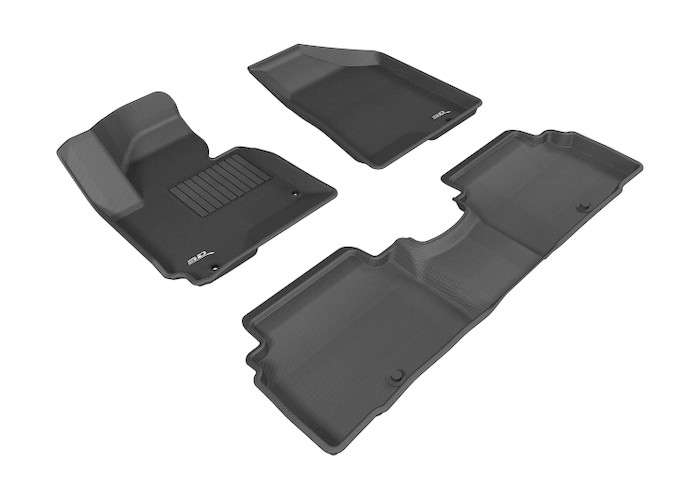 2011-2013 Kia Sportage Floor Mats Liners Front and Rear Row Kagu Black