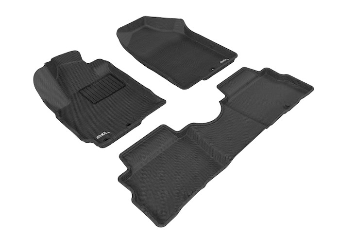 2011-2013 Kia Soul Floor Mats Liners Front and Rear Row Kagu Black