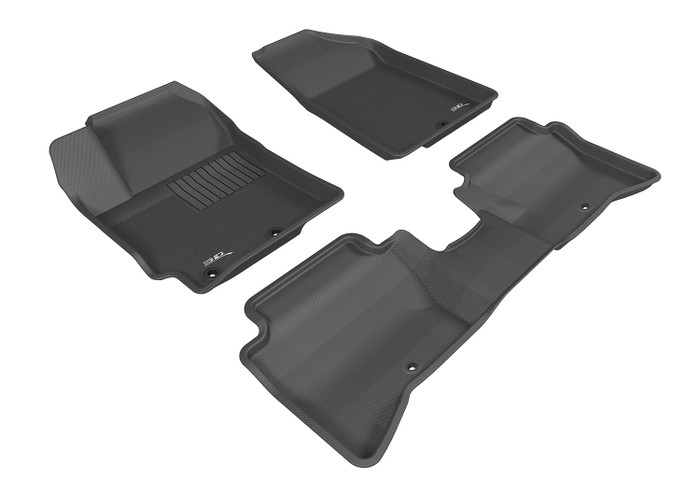 2014-2017 Kia Rio5 Floor Mats Liners Front and Rear Row Kagu Black