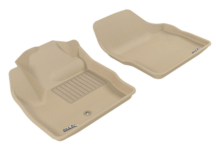 2007-2014 Land Rover LR2 Floor Mats Liners Front Row Kagu Tan
