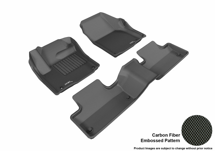 2014-2019 Land Rover Range Rover Evoque Floor Mats Liners Front and Rear Row Kagu Black