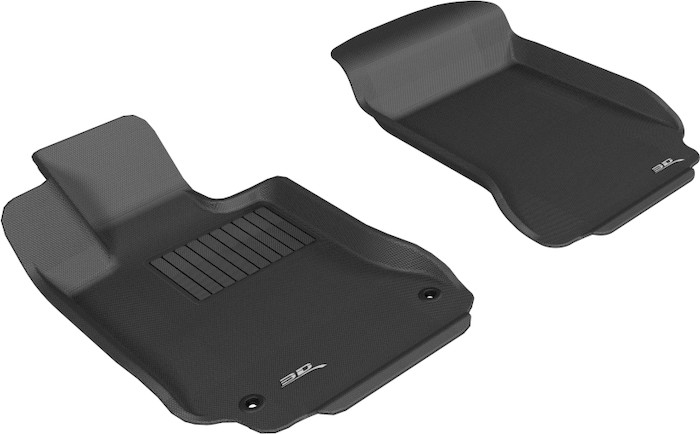 2013-2014 Mercedes-Benz C-Class Sedan W204 Floor Mats Liners Front Row Kagu Black