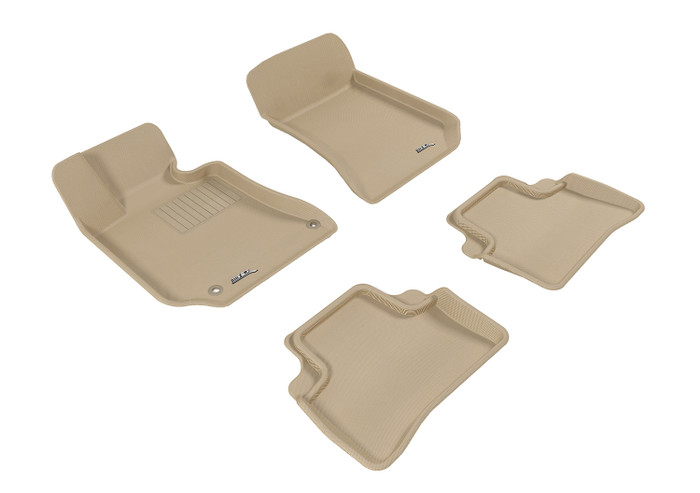 2011-2013 Mercedes-Benz CLS W128 Floor Mats Liners Front and Rear Row Kagu Tan