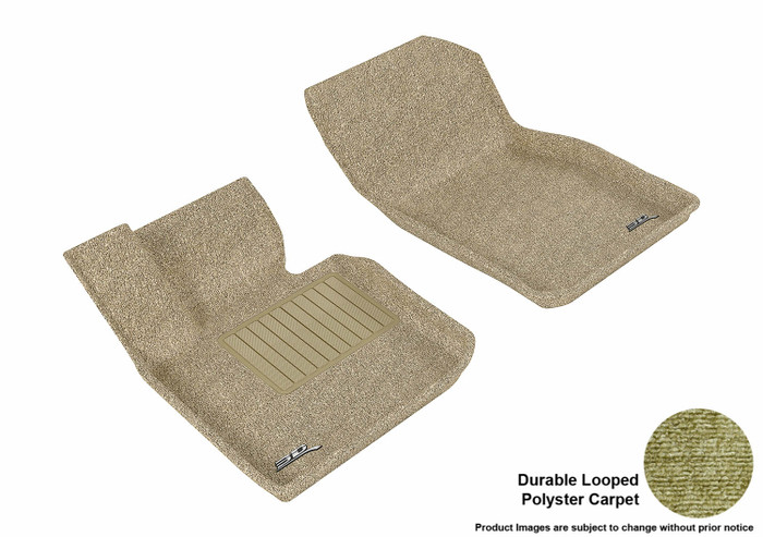 2013-2017 Mini Cooper 2 Door Floor Mats Liners Front Row Classic Tan Convertible