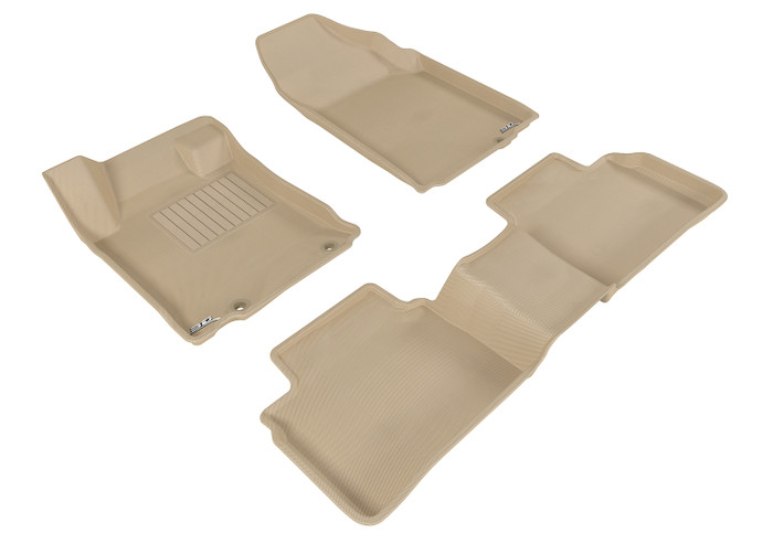 2013-2015 Nissan Altima Sedan Floor Mats Liners Front and Rear Row Kagu Tan